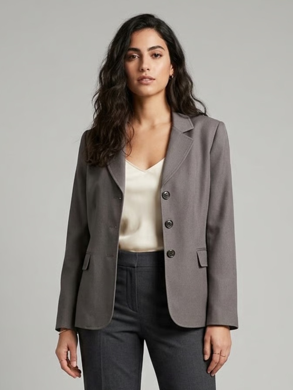 TAHARI | Taupe Gray Blazer Jacket Sz 8P